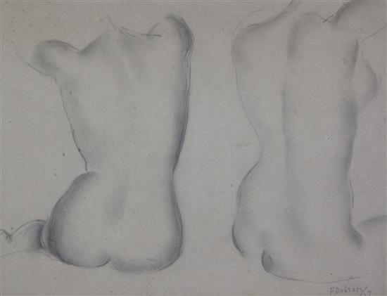 § Frank Dobson (1886-1963) Study of women's torso's 9.5 x 13in.